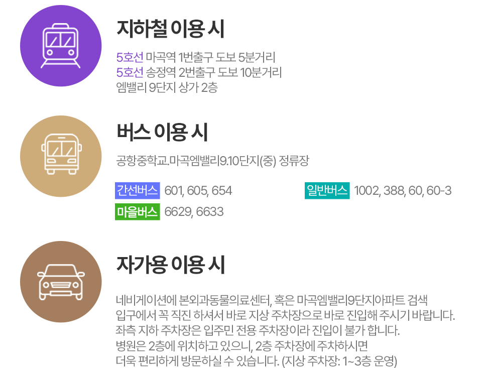 지하철,버스,자가용 이용시