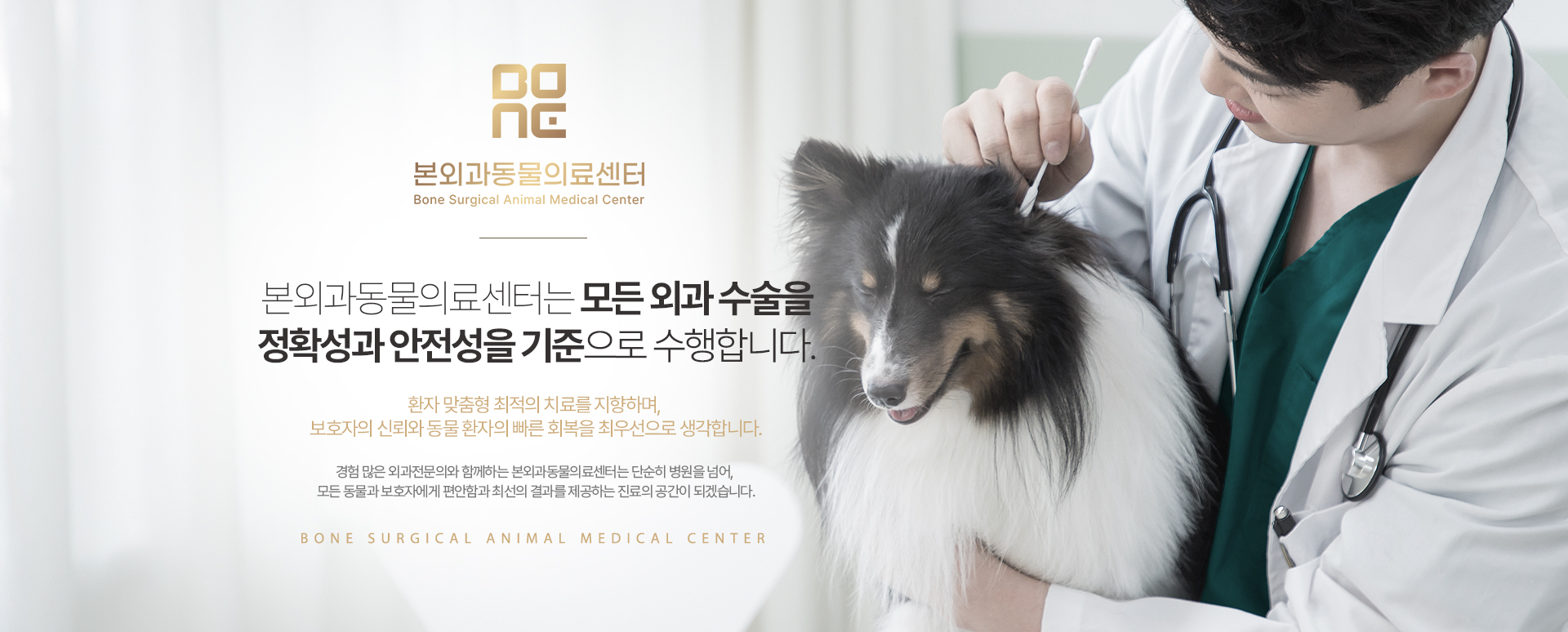 본외과동물의료센터는 모든 외과 수술을 정확성과 안전성을 기준으로 수행합니다.